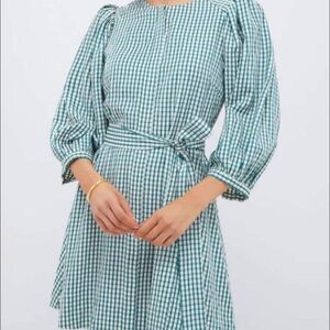 Tuckernuck Green Gingham Cordelia Dress